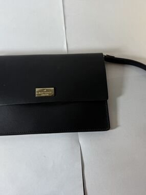 Kate Spade Black Leather Wristlet